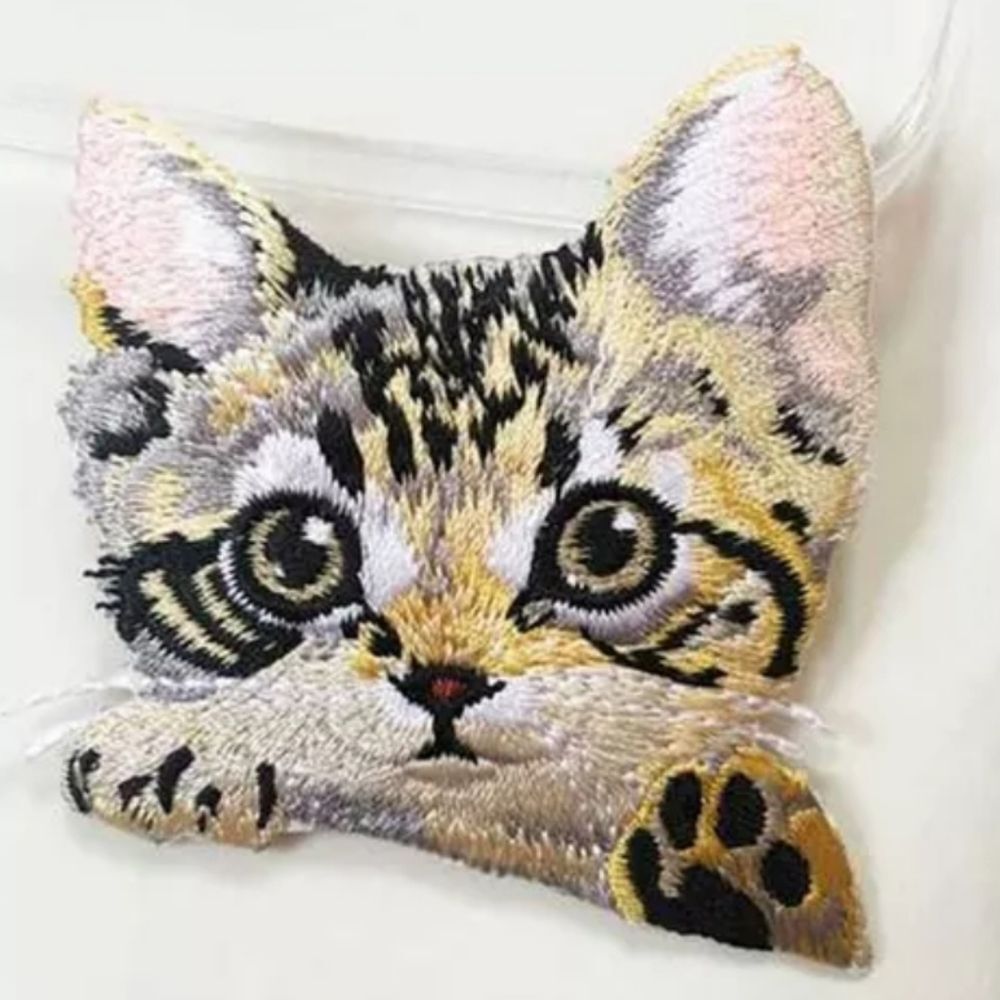 NWOT Iron-On Kitten with Toe Beans Pocket Patch